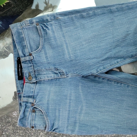 Womens Calvin Klein Capri cropped cuffed Jeans sz 6 - Picture 7 of 8